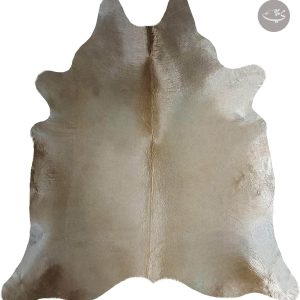 100% Genuine Champagne Cowhide Rug – Modern Style Animal Skin Rug & Floor Carpet for Living