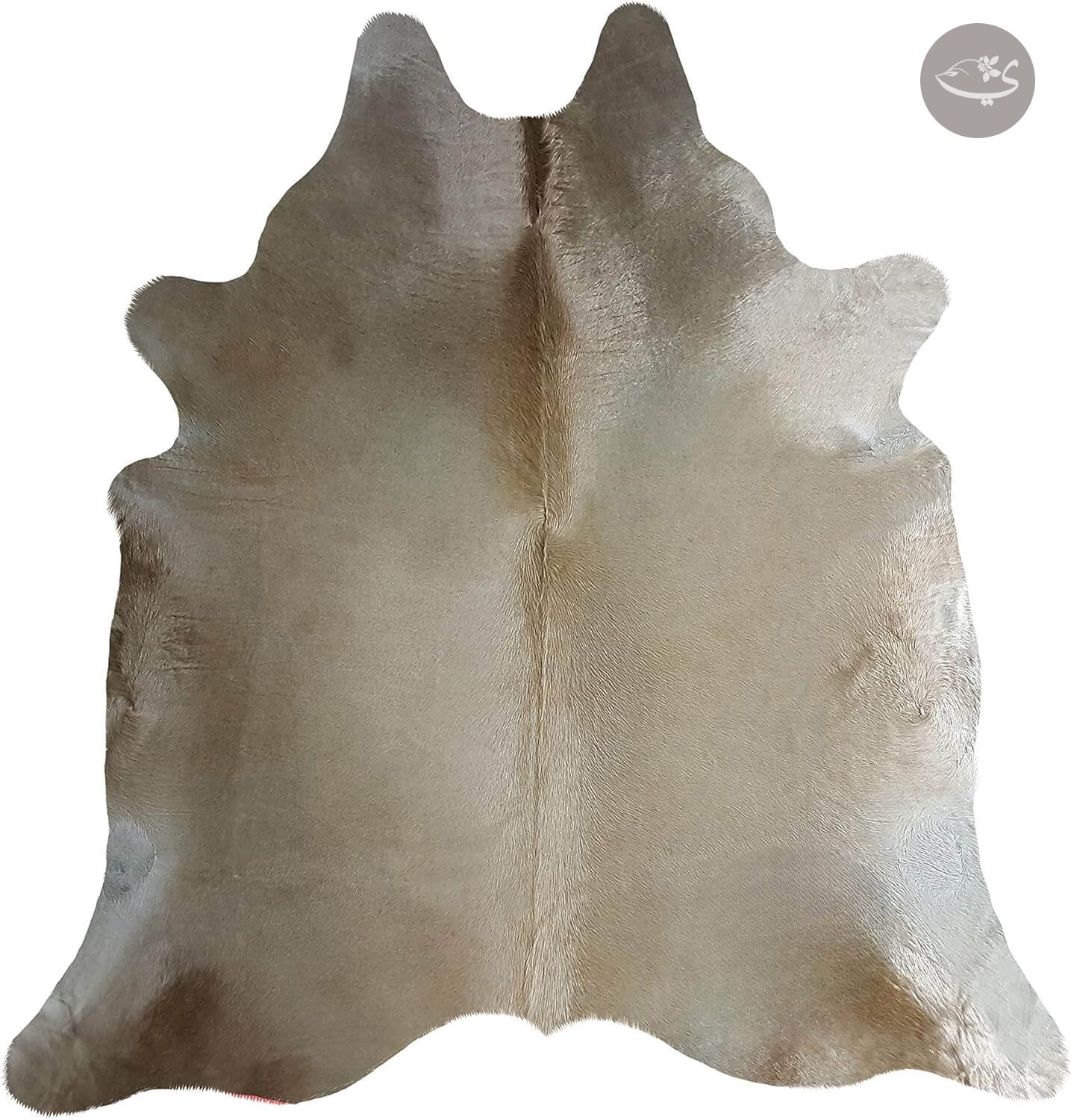 100% Genuine Champagne Cowhide Rug – Modern Style Animal Skin Rug & Floor Carpet for Living